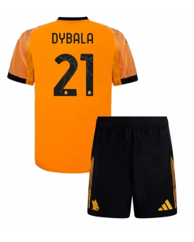 AS Roma Paulo Dybala #21 Maglia Gara Trasferta Repliche 2025-26 Bambino Maniche Corte